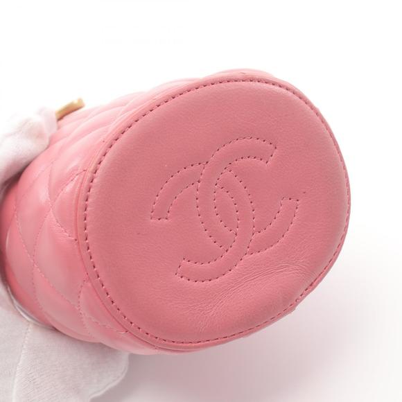 CHANEL Matelasse Shoulder Bag Lambskin Sheep Leather Pink - Picture 6 of 8